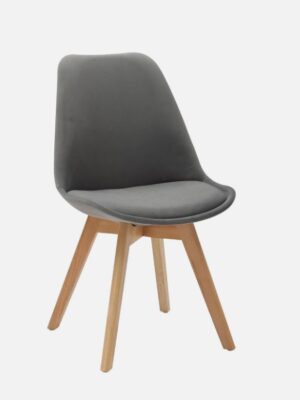 Modern Velvet Upholstered Dining Chairs Kitchen Living Room Chair Wooden Legs
