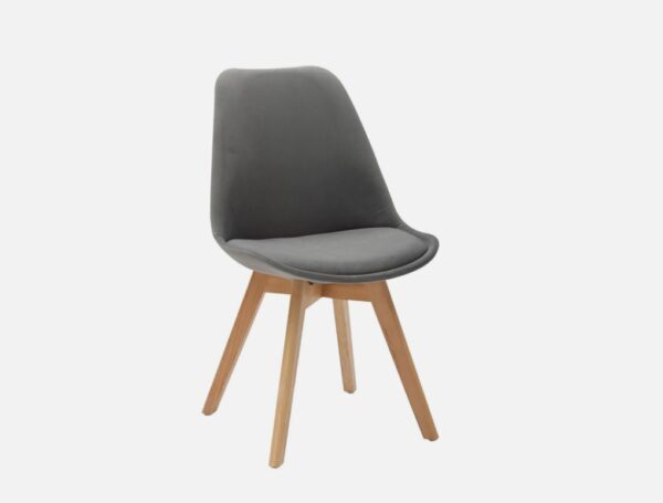 05 Modern Velvet Upholstered Dining Chairs Kitchen Living Room Chair Wooden Legs