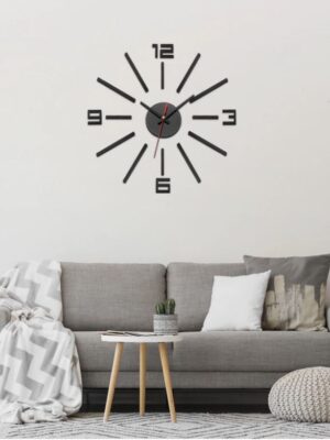 08 40-70cm Modern Frameless DIY Wall Clock Black