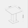 12 XEON Small Dining Table - White
