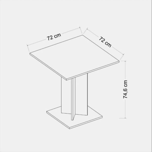 12 XEON Small Dining Table - White