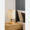 16 Portable Wooden Table Lamp with Linen Shade | Minimal Bedside & Home Décor Lamp
