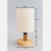 17 Portable Wooden Table Lamp with Linen Shade | Minimal Bedside & Home Décor Lamp